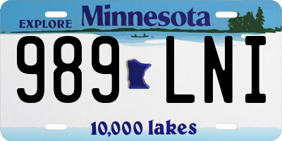 MN license plate 989LNI