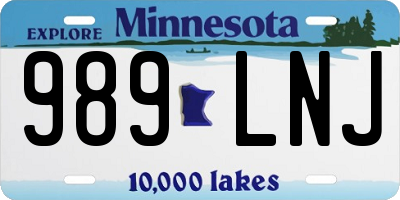 MN license plate 989LNJ