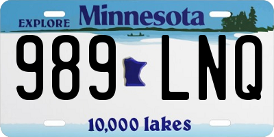 MN license plate 989LNQ