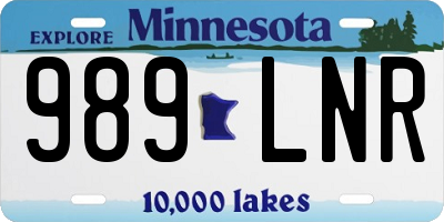 MN license plate 989LNR