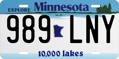 MN license plate 989LNY
