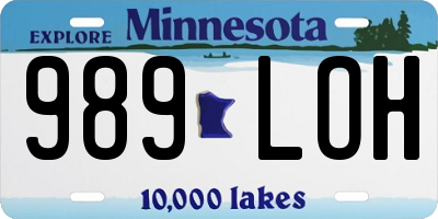 MN license plate 989LOH
