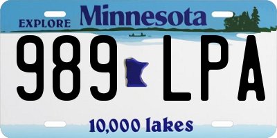 MN license plate 989LPA