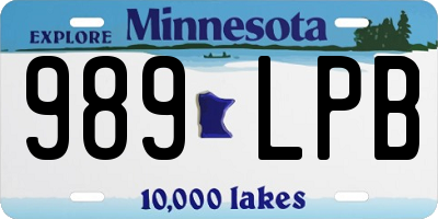 MN license plate 989LPB