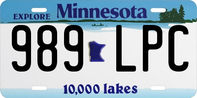 MN license plate 989LPC