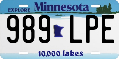 MN license plate 989LPE