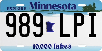 MN license plate 989LPI