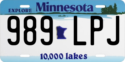 MN license plate 989LPJ