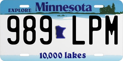 MN license plate 989LPM