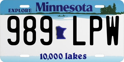 MN license plate 989LPW