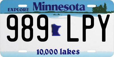 MN license plate 989LPY