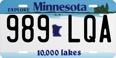 MN license plate 989LQA