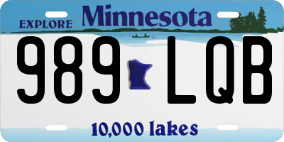 MN license plate 989LQB