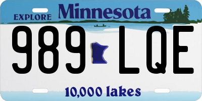 MN license plate 989LQE
