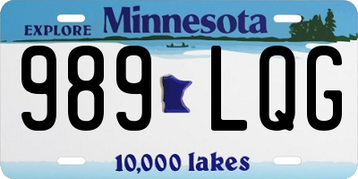 MN license plate 989LQG