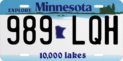 MN license plate 989LQH
