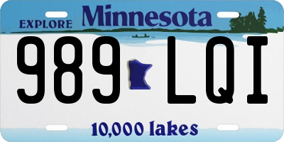 MN license plate 989LQI