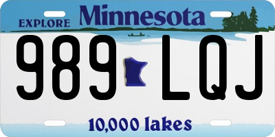 MN license plate 989LQJ