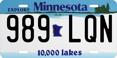 MN license plate 989LQN
