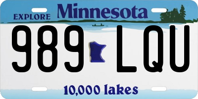 MN license plate 989LQU