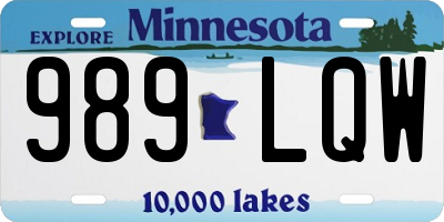 MN license plate 989LQW