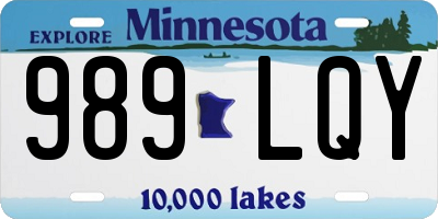 MN license plate 989LQY