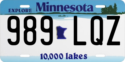 MN license plate 989LQZ