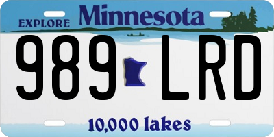 MN license plate 989LRD
