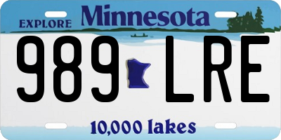 MN license plate 989LRE