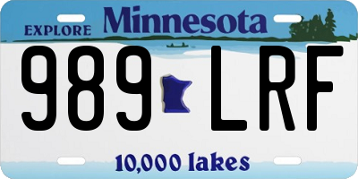 MN license plate 989LRF
