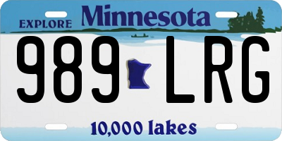 MN license plate 989LRG