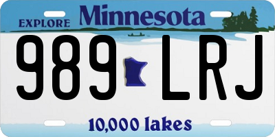 MN license plate 989LRJ