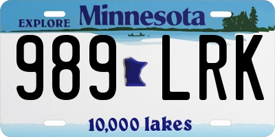 MN license plate 989LRK