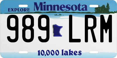 MN license plate 989LRM