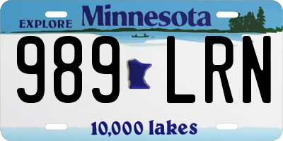 MN license plate 989LRN