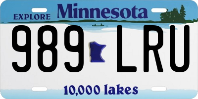 MN license plate 989LRU