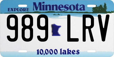 MN license plate 989LRV