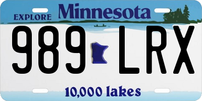 MN license plate 989LRX
