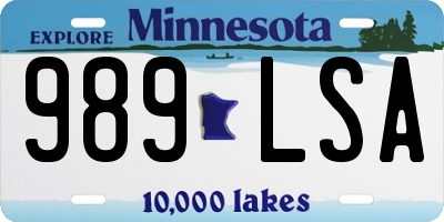 MN license plate 989LSA
