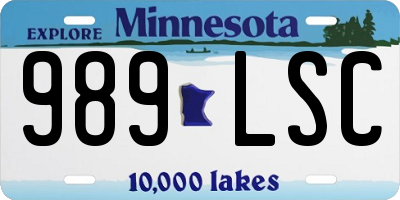 MN license plate 989LSC