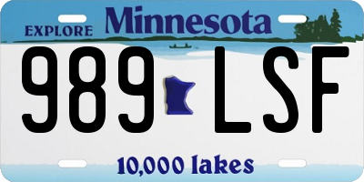 MN license plate 989LSF
