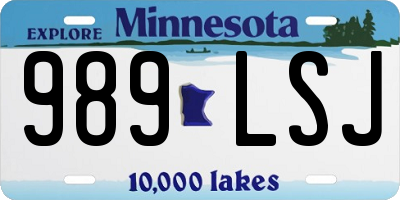 MN license plate 989LSJ