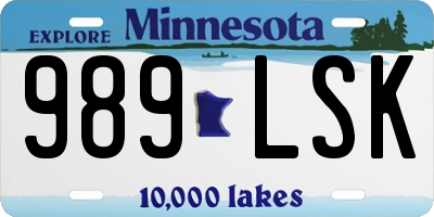 MN license plate 989LSK
