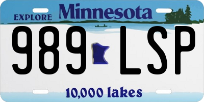 MN license plate 989LSP