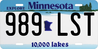 MN license plate 989LST