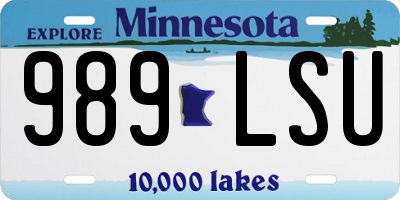 MN license plate 989LSU