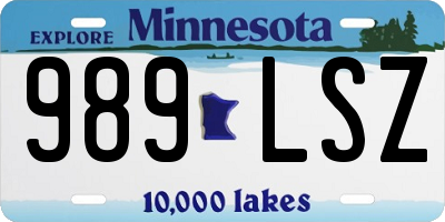 MN license plate 989LSZ