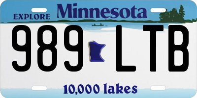 MN license plate 989LTB