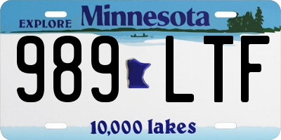 MN license plate 989LTF