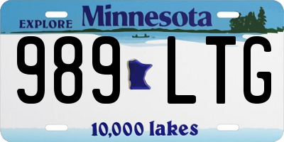 MN license plate 989LTG